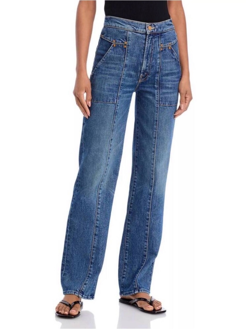 mother Jeans sz 29 riveting rambler zip sneak bending the rules